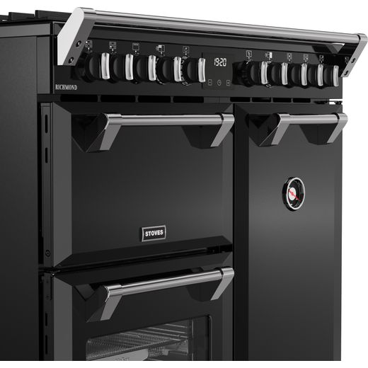 Stoves Dual Fuel Range Cooker - Black - Close up shot