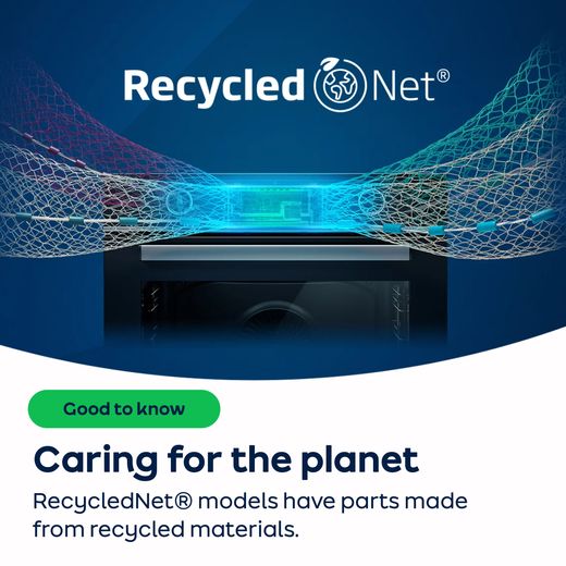 Beko AeroPerfect™ RecycledNet® Electric Single Oven - Stainless Steel - Annotation - Recycled net shot