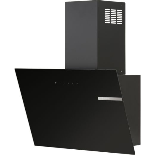 Bosch Series 2 DWK65DK60B 60cm Chimney Cooker Hood - Black - Left perspective