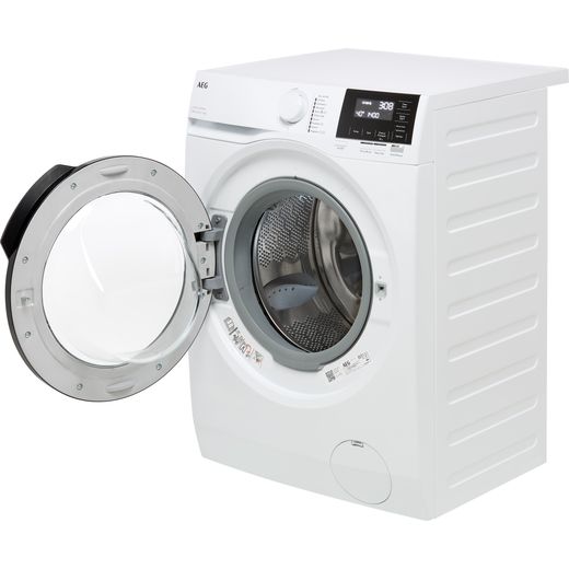 AEG ProSense® Technology LFR61844B 8kg Washing Machine with 1400 rpm - White - Door open