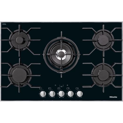 Miele KM3034-1 81cm Gas Hob - Obsidian Black