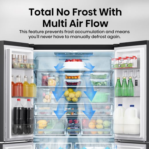 Hisense PureFlat American Fridge Freezer - Black / Stainless Steel - Annotation - Total no frost shot