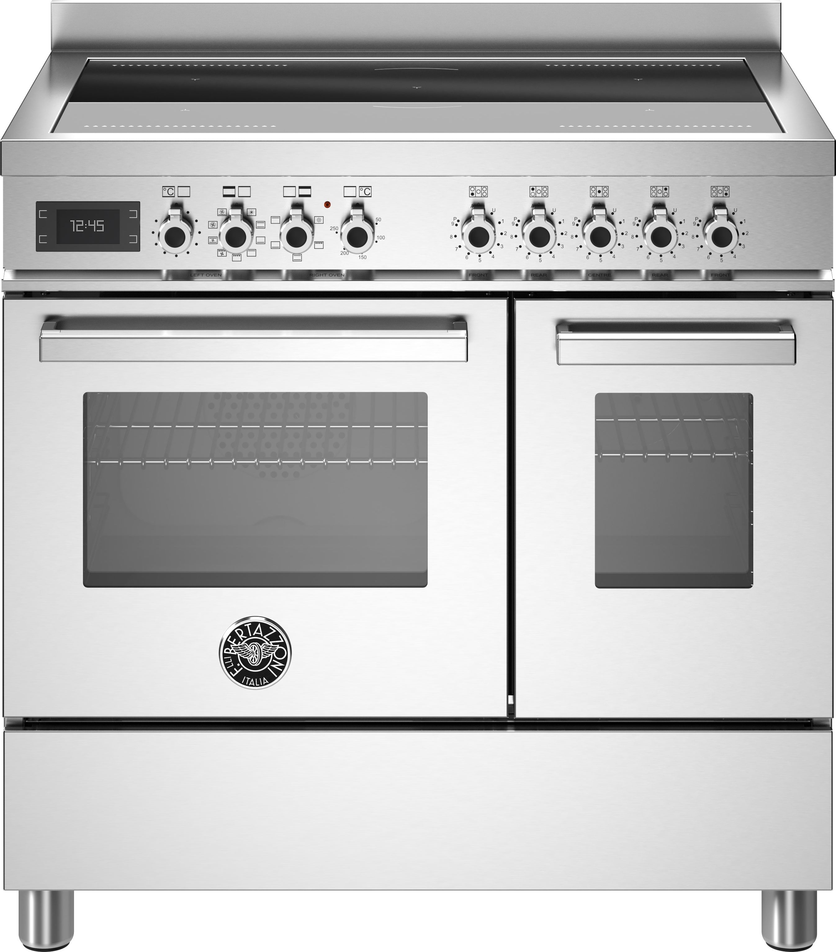 Bertazzoni PRO95I2EXT 90cm Electric Double Oven Induction Range Cooker - Stainless Steel