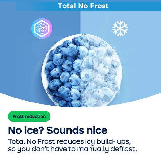 Midea MDRB254FGE01 150cm 60/40 Small Frost Free Fridge Freezer - White - AO Annotation - Total-No-Frost