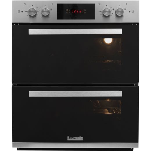 Baumatic BOS243X Built Under Electric Double Oven - Stainless Steel - A/A Rated