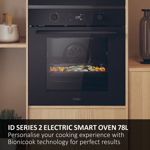 Haier ID Series 2 Built In Electric Single Oven - Black - Annotation - Smart oven shot
