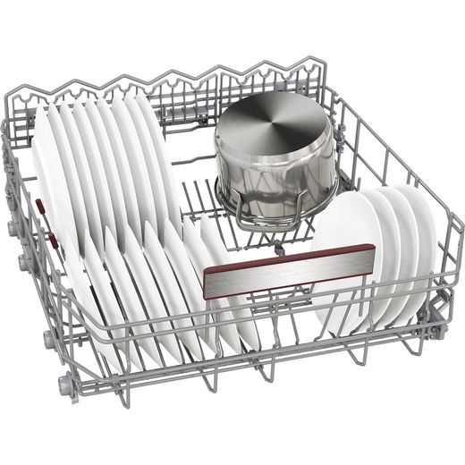 NEFF N70 Integrated Standard Dishwasher - Stainless Steel - Right basket perpsective shot