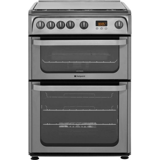 Hotpoint Ultima HUG61X 60cm Gas Cooker with Variable Gas Grill - Stainless Steel - A+/A Rated