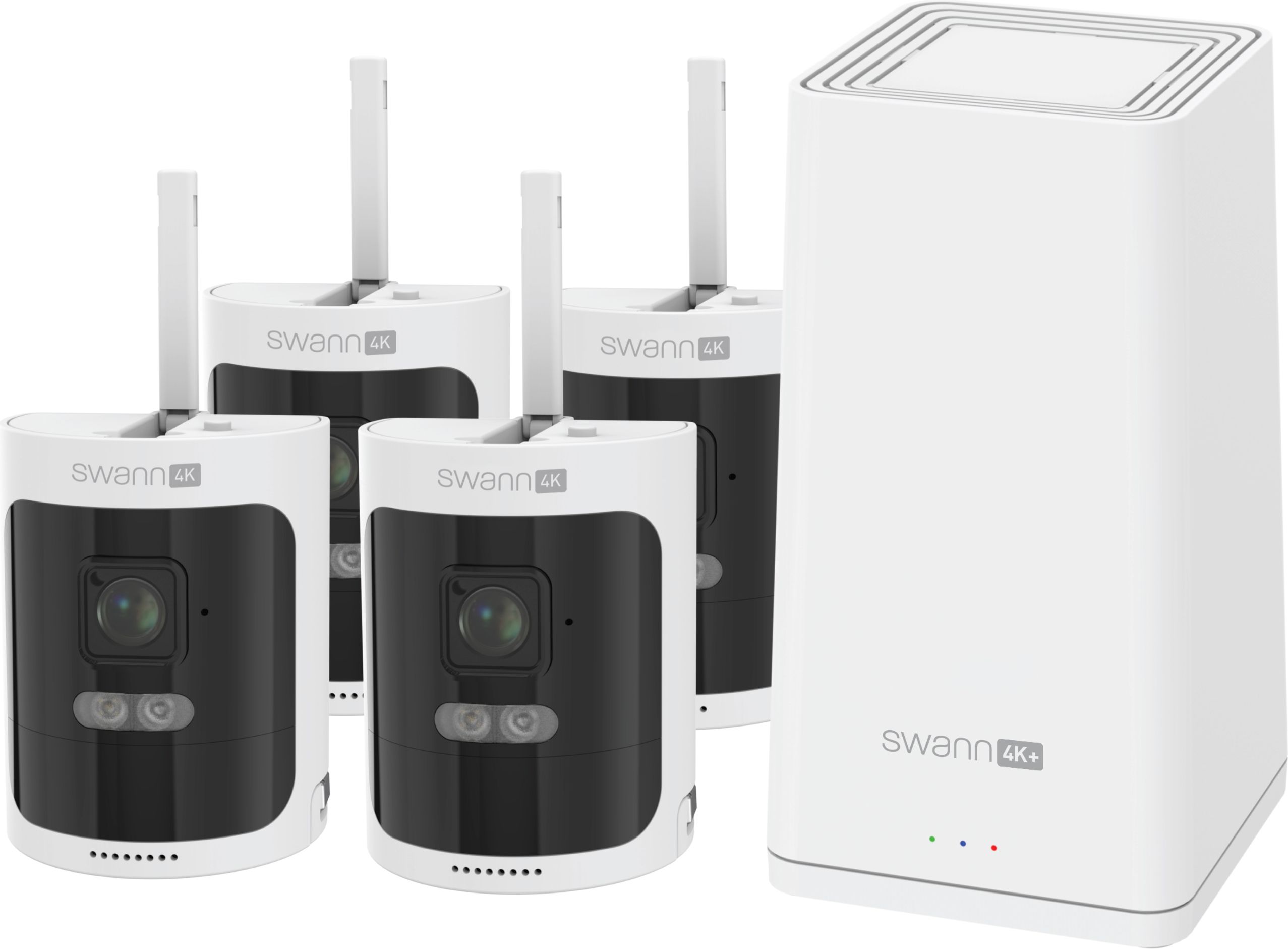 Swann AllSecure4K Wireless Security Kit Smart Home Security Camera - White, White