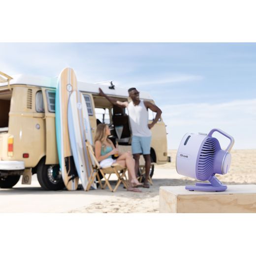 Shark FlexBreeze HydroGo Misting Fan - FA050UKLV - Lavender - Fan at beach