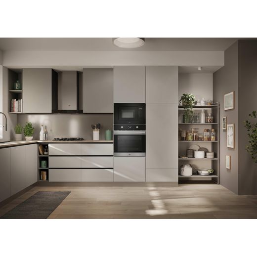 Hoover HO6 H5B3YTX Wifi Connected Built In Electric Single Oven with Pyrolytic Cleaning - Stainless Steel  - Oven in kitchen shot 