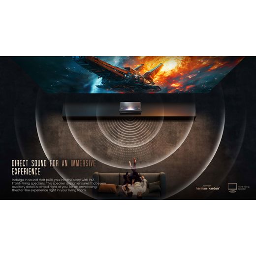 Hisense PX3 4K Ultra HD Laser TV Projector - Up to 150" - Annotation - Direct sound shot