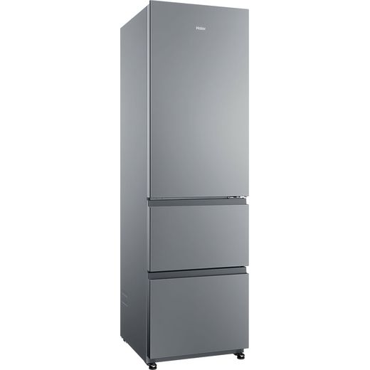Haier HTR3518ENMXK Fridge Freezer Stainless Steel Effect - Right perpsective shot