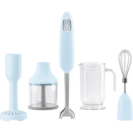 Smeg 50's Retro HBF02PBUK Hand Blender with 4 Accessories - Pastel Blue