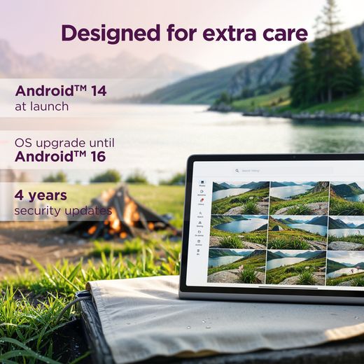 Lenovo Tab P11 Plus 11.5" 128 Tablet - Koala Grey - Annotation - Designed for extra care