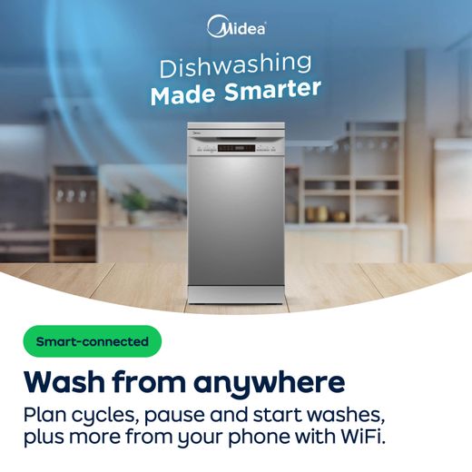Midea Standard Dishwasher - Dark Inox - AO Annotation - WIFI