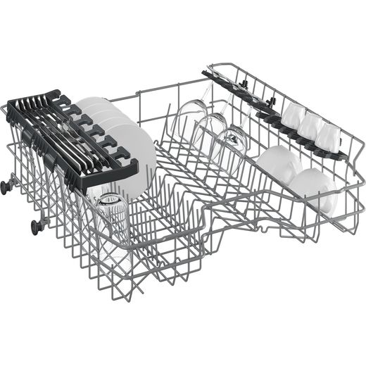 Beko b300 Integrated Standard Dishwasher - Stainless Steel - right basket perspective shot