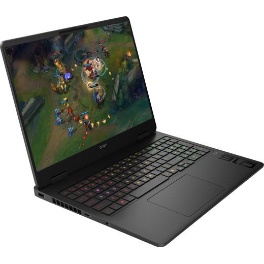 HP OMEN 16-ap0301na 16" Gaming Laptop - NVIDIA® GeForce® RTX™ 5070, AMD Ryzen™ 9, 1TB SSD - With HyperX Pulsefire Haste 2 Core - Gaming Mouse, HyperX Cloud Jet - Wireless Gaming Headset - Black - Right perspective shot