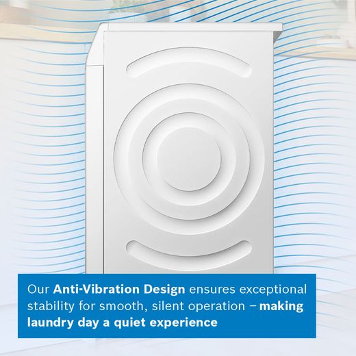 Bosch Series 2 WGE03408GB 8kg Washing Machine with 1400 rpm - White - annotation - anti vibration shot