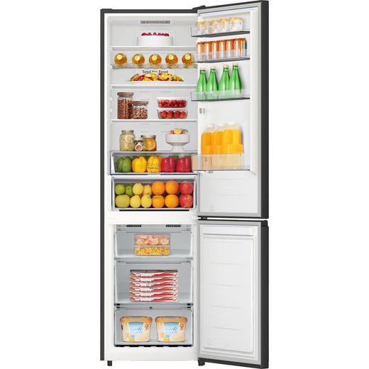 Hisense 70/30 Total No Frost Fridge Freezer - Dark Steel - Front inside shot