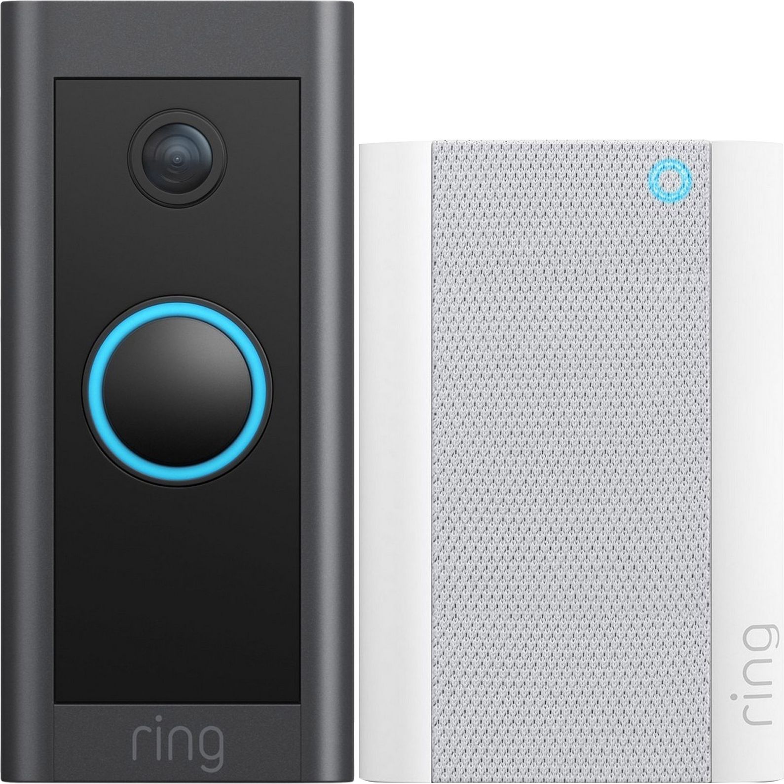 Ring Wired Doorbell Kit Smart Doorbell Full HD 1080p - Black, Black