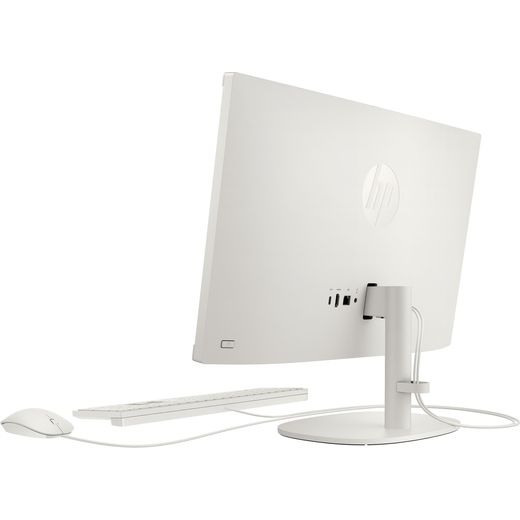 HP 22 -dg0007na 21.45" All in One - Intel Celeron, 128GB UFS - White - Back right perspective shot