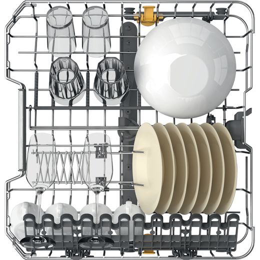 Whirlpool Standard Dishwasher - Black - Top view rack shot