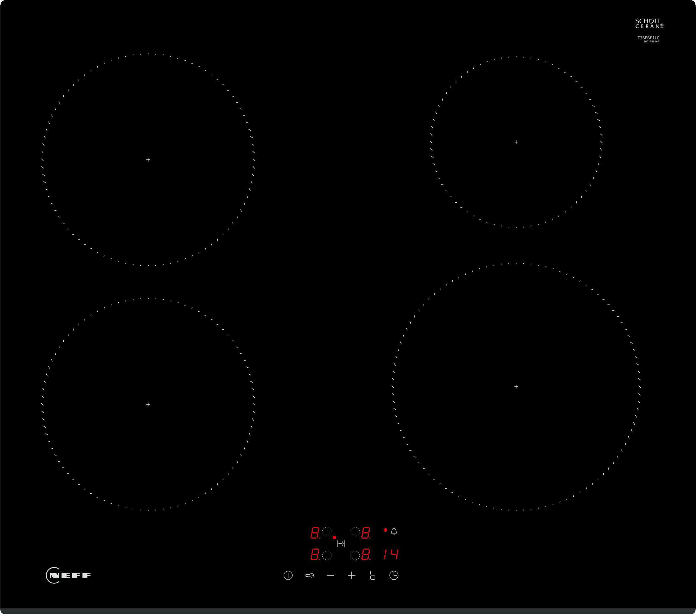 Image of NEFF N30 T36FBE1L0 59cm Induction Hob - Black, Black