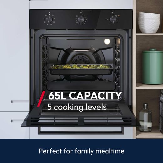 Hoover P HOT11XHHW6LMX Electric Single Oven and Gas Hob Pack - annotation - 65 litre oven with 5 cooking levels