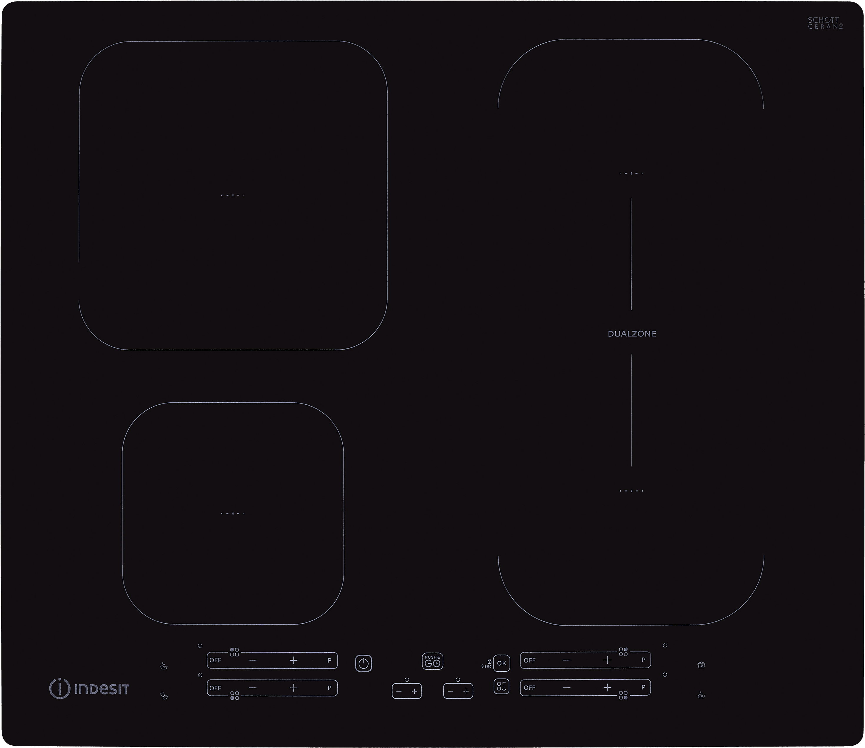 indesit is83q60ne electric induction hob