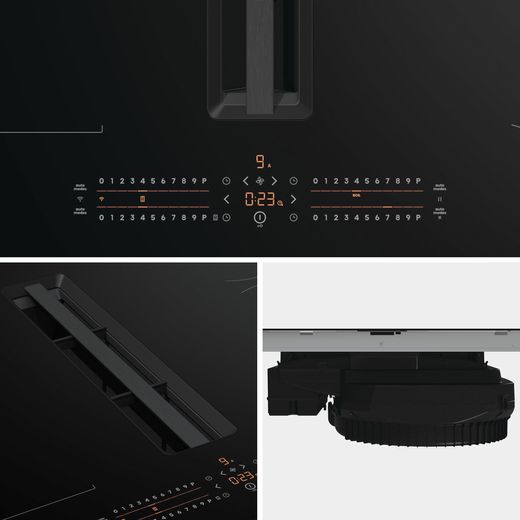 Hisense Hi6 HEH8432BSCWF Venting Induction Hob - Black - Close up detail shot