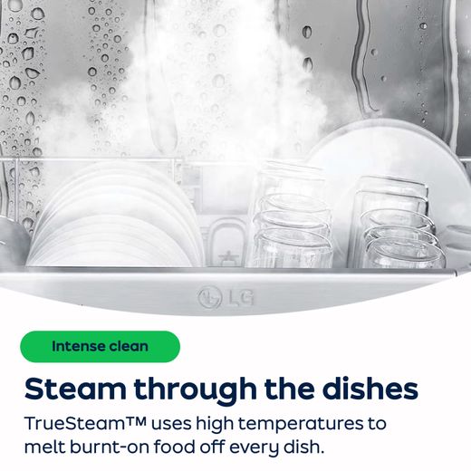 LG TrueSteam™ QuadWash™ Standard Dishwasher - Silver - AO Annotation - TrueSteam™
