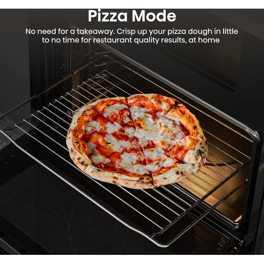 Hisense HIPKD4AX60IND Freestanding Electric Double Oven - Black / Stainless Steel - Annotation - Pizza mode shot