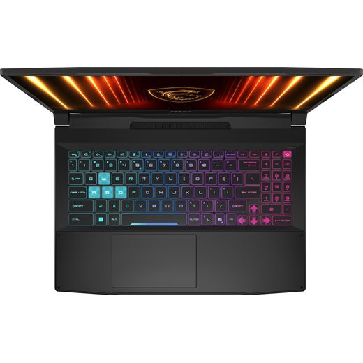 MSI Katana 15 15.6" Gaming Laptop - NVIDIA® GeForce® RTX™ 5070, Intel® Core™ i7, 512GB SSD - Black - Keyboard top view