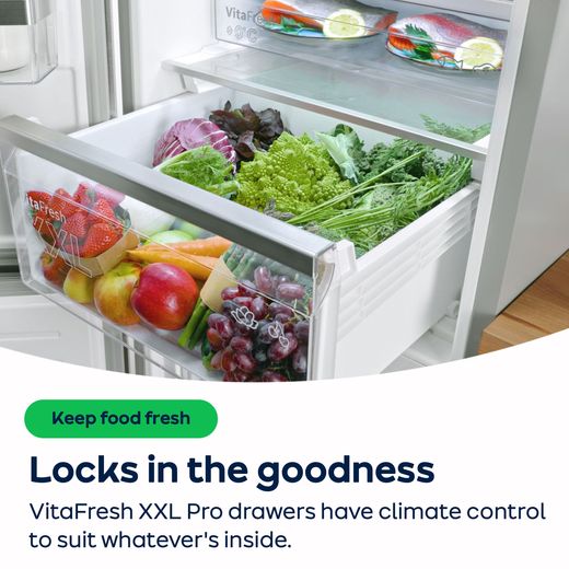 Bosch Series 6 American Fridge Freezer - Stainless Steel Effect - Annotation - Vita fresh xxl pro shot