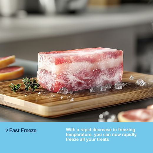 Fridgemaster American Fridge Freezer - Black - Annotation - Fast freeze