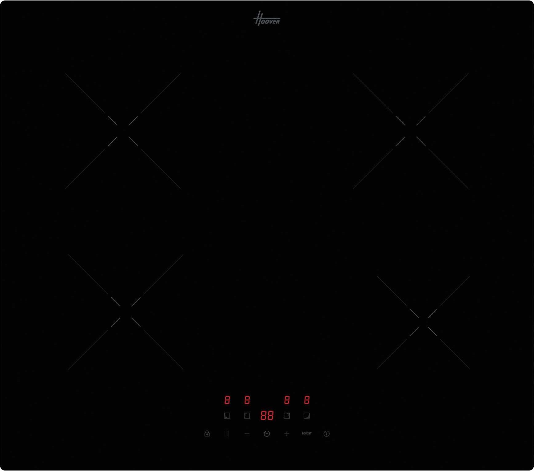 Hoover H-HOB 300 HI642CCAR 60cm Induction Hob Black Glass Black