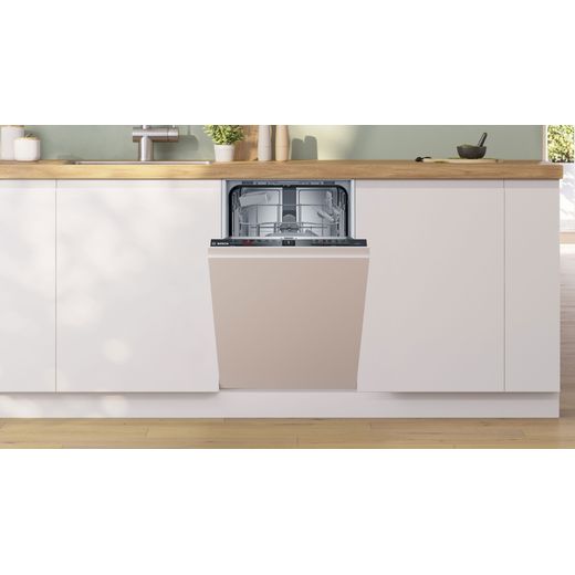 Bosch Series 2 Integrated Slimline Dishwasher - Black - Dishwasher in kitchen shot