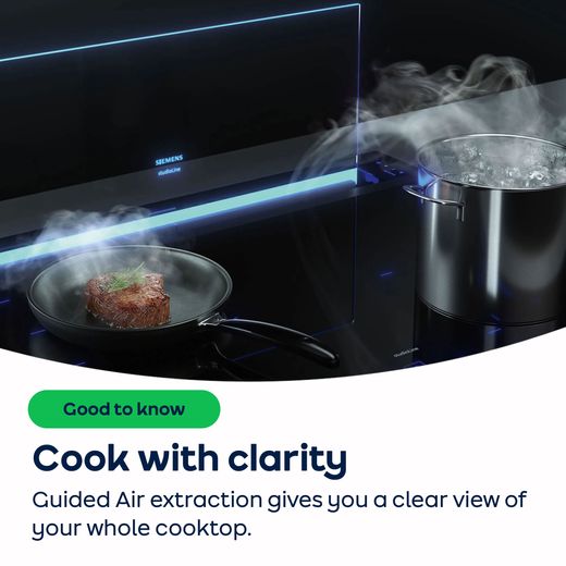 Siemens IQ-700 Downdraft Cooker Hood - Black - AO Annotation - Guided-Air