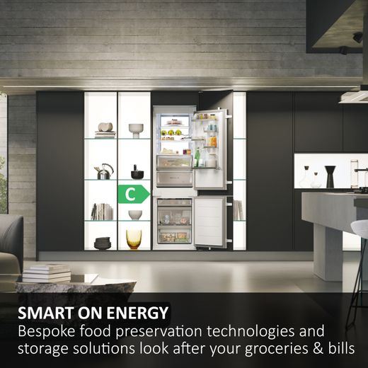 Haier Integrated 70/30 Total No Frost Fridge Freezer with Sliding Door Fixing Kit - White - Annotation - Energy efficiency