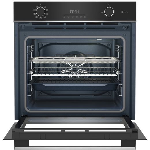 Beko BBIMA13501WXP Built In Electric Single Oven - Stainless Steel - Door open