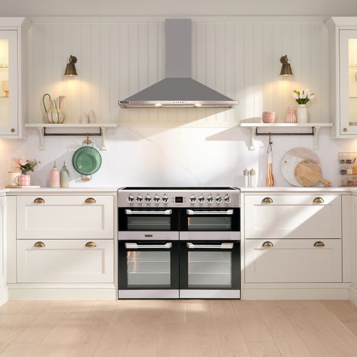 Leisure Cuisinemaster 100cm Electric Range Cooker with Ceramic Hob - Stainless Steel - Cooker in kitchen