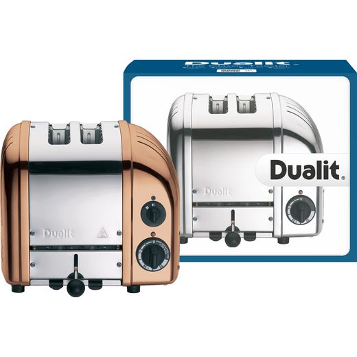 Dualit Classic 27450 2 Slice Toaster - Copper - Front with box shot