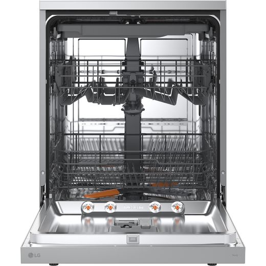 LG TrueSteam™ QuadWash™ Standard Dishwasher - Silver - Door open