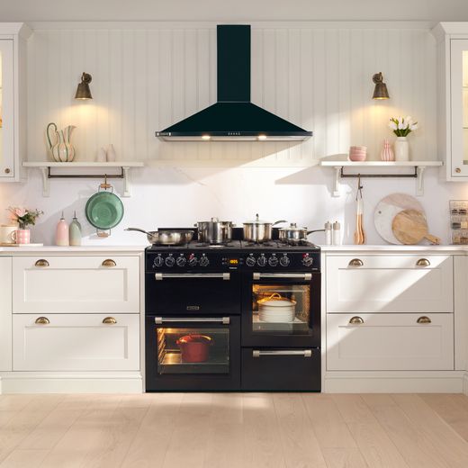 Leisure Cookmaster 110cm Dual Fuel Range Cooker - Black - Cooker in kitchen