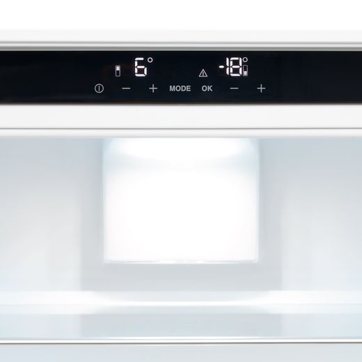 Smeg UKC8174NE 177cm 50/50 Integrated No Frost Fridge Freezer with Sliding Door Hinge - White - Control panel