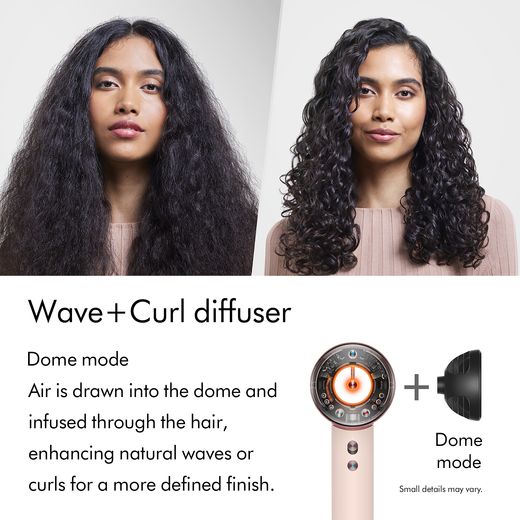 Dyson Supersonic™ Nural™ Curly+Coily Hair Dryer - Ceramic Pink / Rose Gold - Annotation - Dome mode