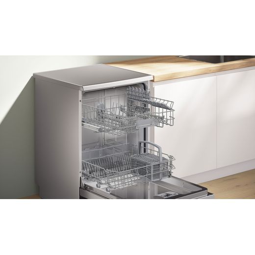 Bosch Series 2 Standard Dishwasher - Brushed Steel - dishwasher in kicthen shot