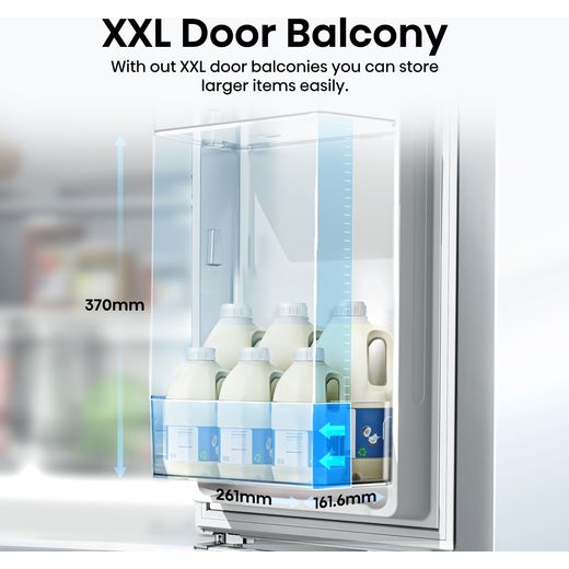 Hisense PureFlat American Fridge Freezer - Stainless Steel - Annotation - XXL door balcony shot