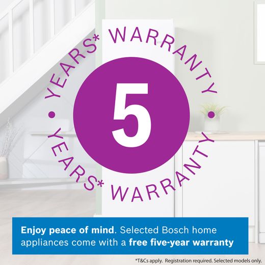 Bosch Series 4 60/40 Frost Free Fridge Freezer - White - Annotation - 5yr warranty shot